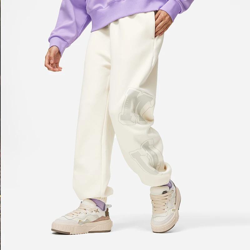 Li Ning Disney Collaboration Series Letter Mid Waist Cuffs Knit Sports Брюки женские брюки Off-White AKLT816-2