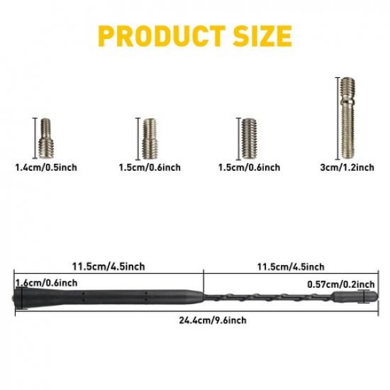 9"Car Antenna Aerial For Toyota Corolla Matrix 03-08 Prius 2004-2009 Yaris 07-10