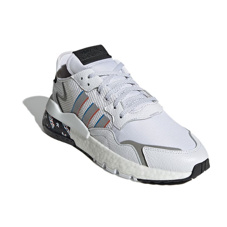 Adidas Оригинальные Nite Jogger Тканевые Спортивные Удобные Прочные Низкие Повседневные Кроссовки Унисекс Повседневная Обувь Белый Черный H01719