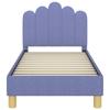 Kids Bed Frame with Headboard Jeans Blue 70 x 140 cm Fabric