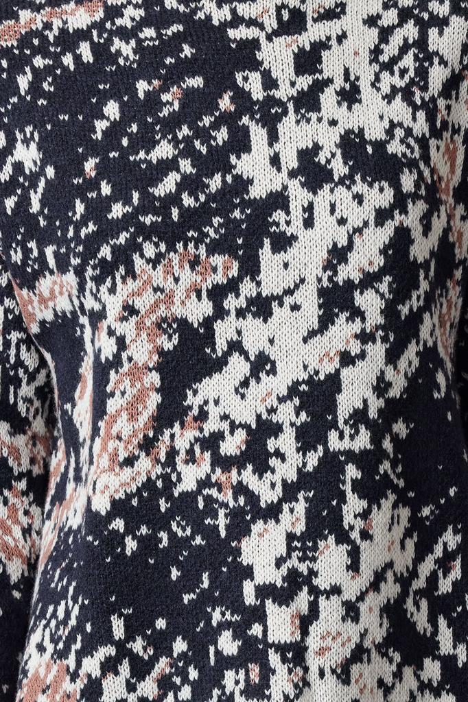 Женский модный стильный свитер с леопардовым рисунком и высоким воротником, трикотажный свитер