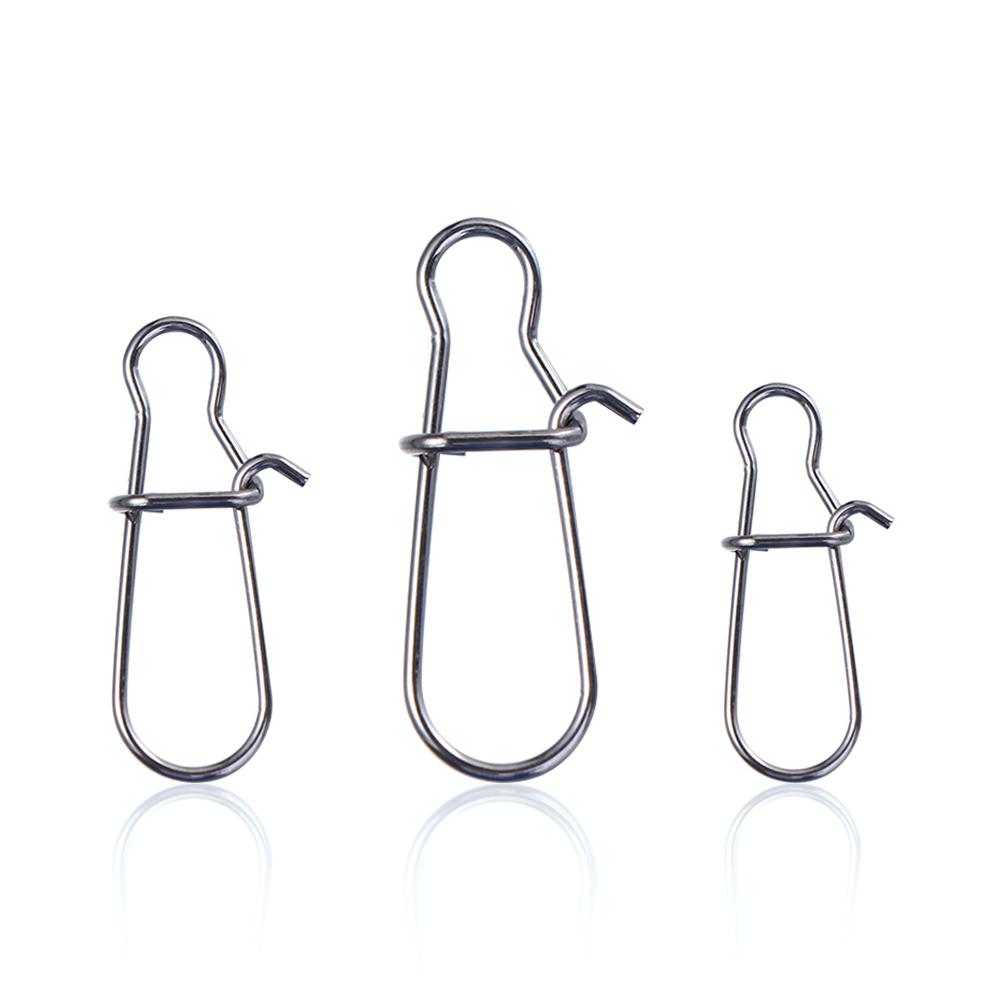 Stainless Steel Swivel Lure Connector Lock Snap Connector Swivel Connector Fishing Snaps Clips