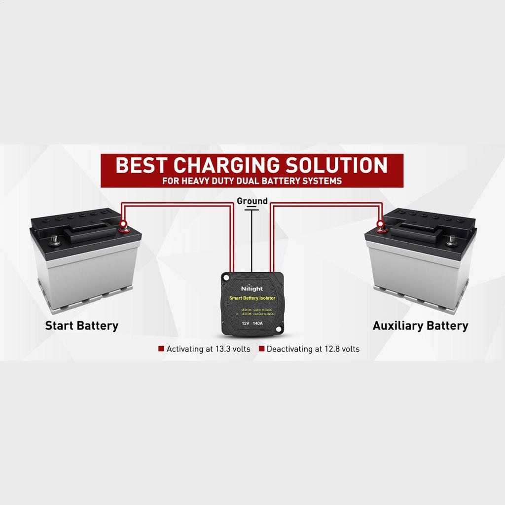 Battery Isolator 12V Marine Relay Control Preventer Stabilizer Safety Protection For Trailer Atv Automobiles Car Yachts Marine