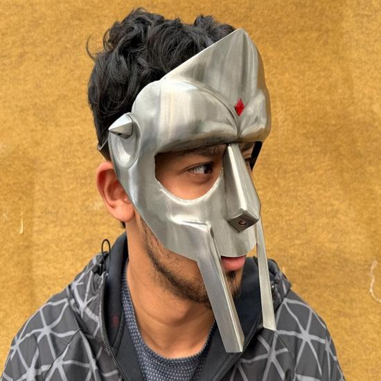 MF Doom Gladiator Mask Антикоррозийная стальная маска для лица для косплея, костюмов, рождественских подарков