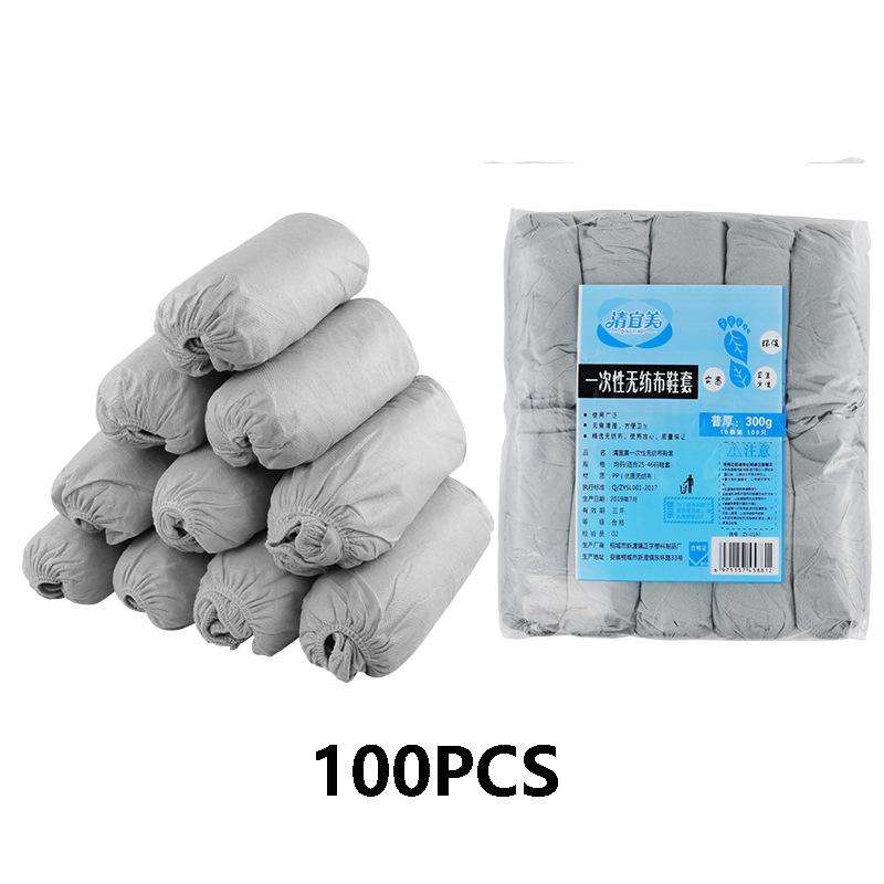 100 шт. Одноразовые Нескользящие Бахилы Толстые Нетканые Арктико-стойкие Разлагаемые для Дома Посещения Больницы Баня Сауна Защита