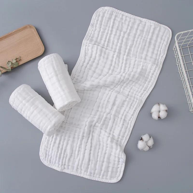 Muslin Newborn Towel Baby Items White 6 Layers Kids Hand Face Towels 100% Cotton Baby Bibs Burp Cloth 1/3Pcs 25*50cm Towel