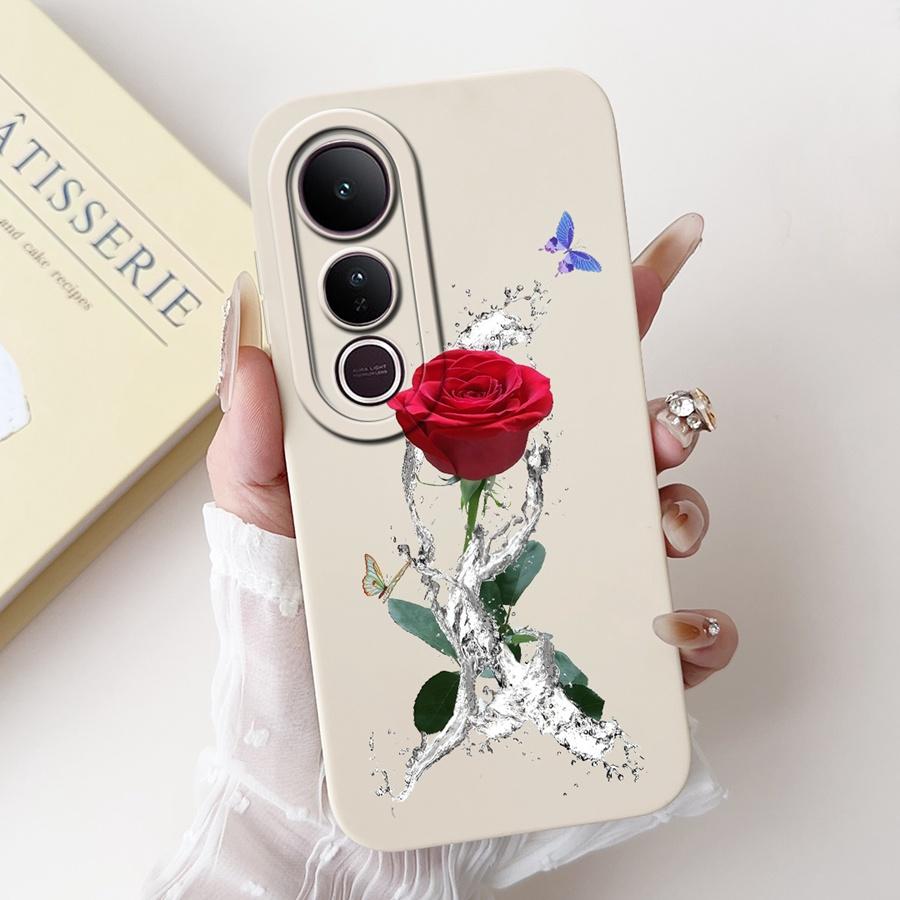 Чехол для Vivo V50 Lite Жидкий Мягкий Силикон Модный Новейший Рисунок Задняя Крышка Для VivoV50lite V 50 5G Матовые Чехлы для Телефона