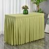 Rectangular Tablecloth Conference Exhibition Solid Table Cover Elegant Table Skirt For Wedding Banquet Party Desk Decor