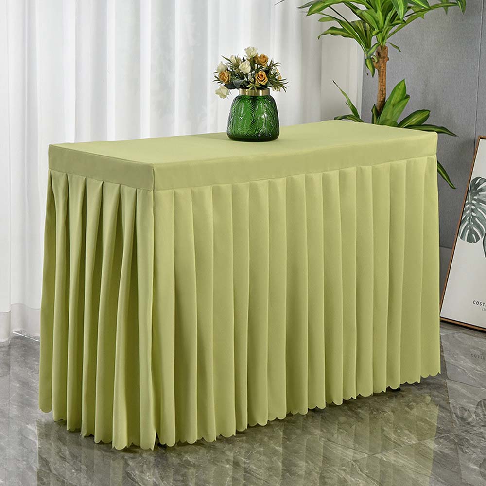 Rectangular Tablecloth Conference Exhibition Solid Table Cover Elegant Table Skirt For Wedding Banquet Party Desk Decor