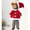 Plush Bear Doll Ornaments Fabric Animal Pendants Christmas Tree Hanging  Christmas Tree Decorations