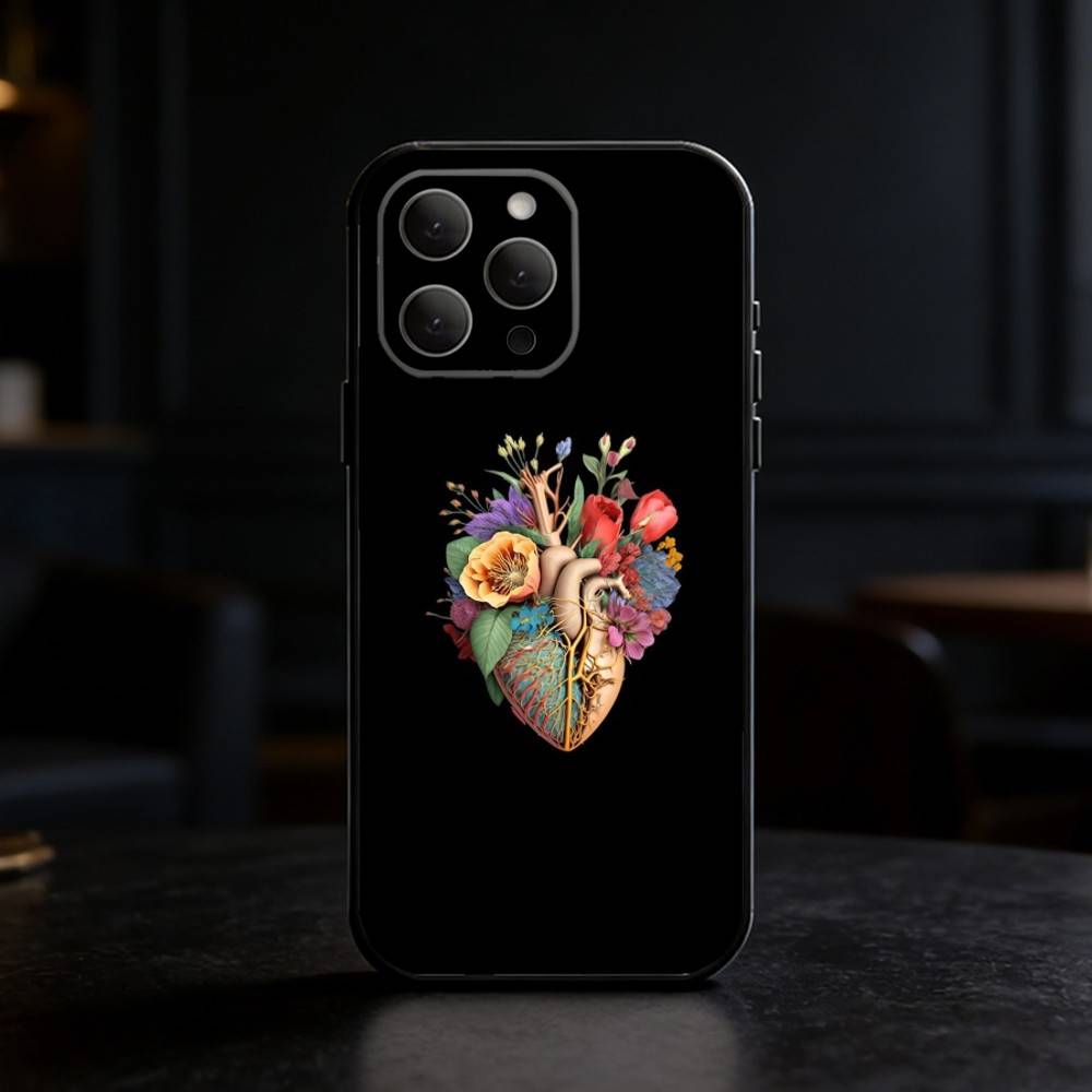 Чехол-скелет для телефона iPhone 17,16,15,14,13,12,11 Plus,Pro Max,SE4 Мягкий силикон Черный чехол