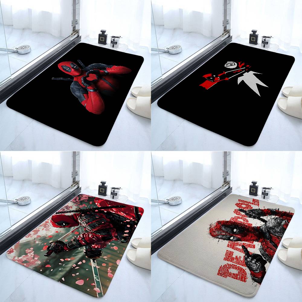 Cute-D-deadpool-S Movie Floor Mat Bathroom Absorbent Mat Simple Door Dirt-resistant Mat Home Kitchen Mat Foot Mat Entry Mat