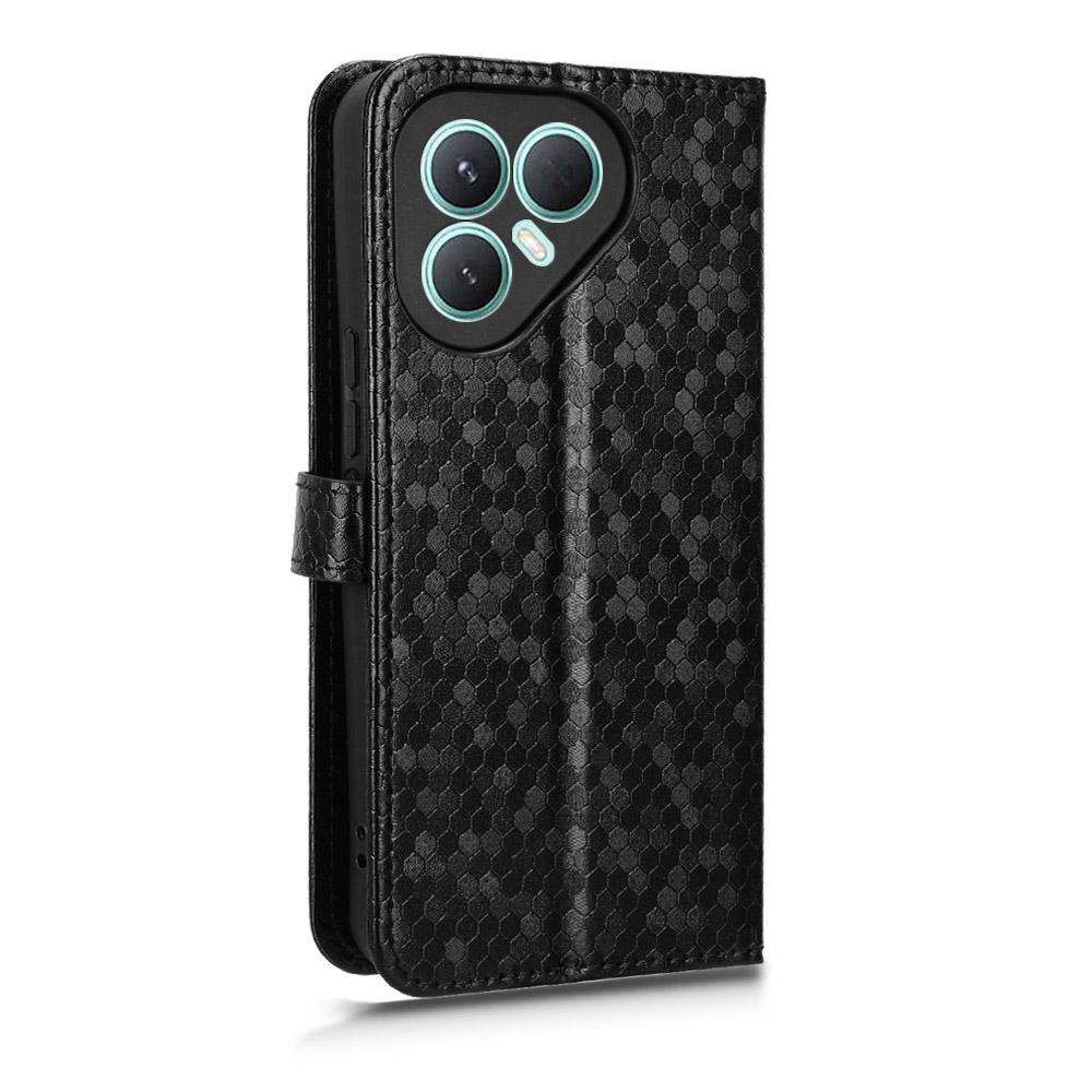 For TECNO Pova 7 Pro 5G Wallet Case Dot Pattern Imprint PU Leather Phone Cover with Wrist Strap