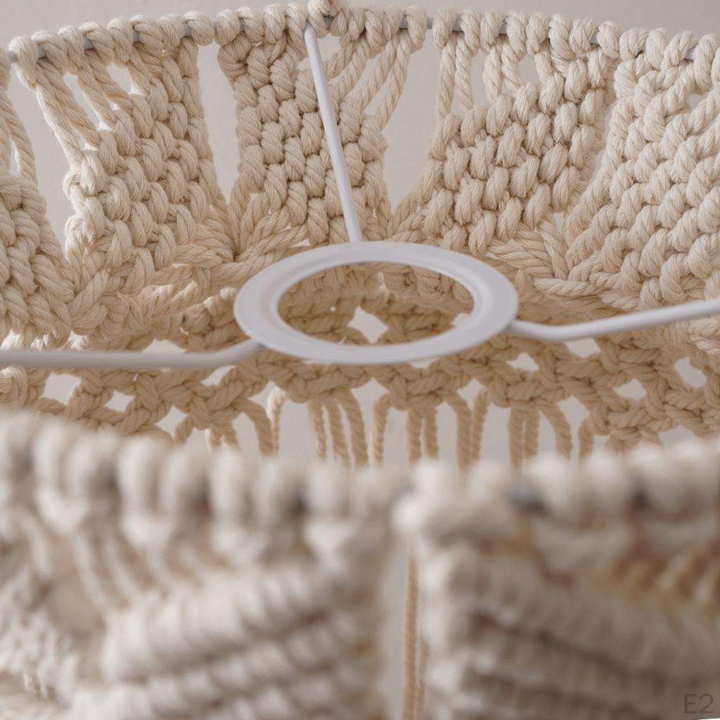 Богемный макраме абажур для подвесного светильника - Ручная работа, плетеный чехол для освещения для домашнего декора