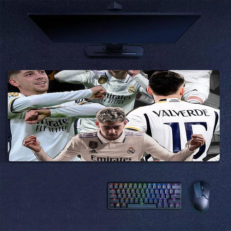 Коврик для мыши Fede Valverde, Большой игровой коврик для стола, Нескользящий XXL коврик для мыши для ноутбука и планшета, Игровой коврик для мини-ПК со швами по краям