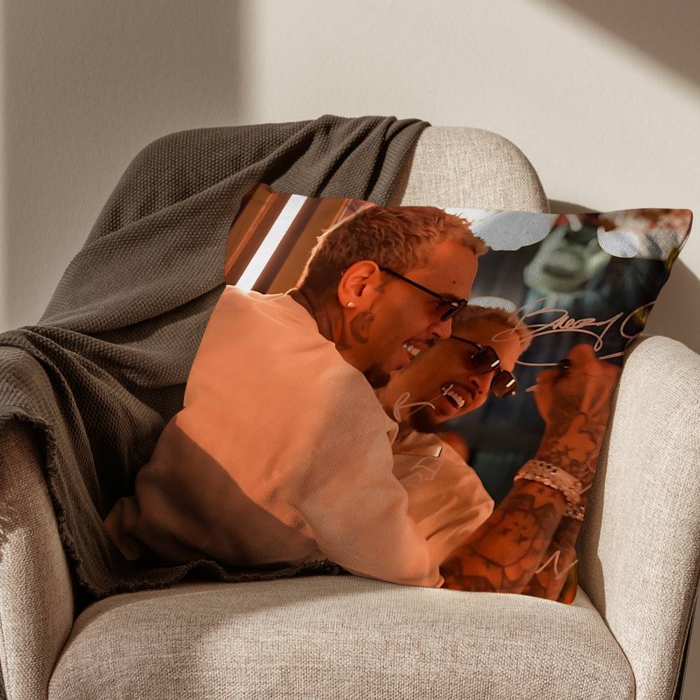 Остатки Это Зависит Чехол на Подушку Chris Brown Чехол от Клещей Подушки Невидимая молния шелковистый короткий плюш Чехол на Подушку дивана