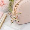 Hollow Butterfly Keychain Retro Style Rhinestone Keychain Butterfly Bag Charm  Backpack Accessories