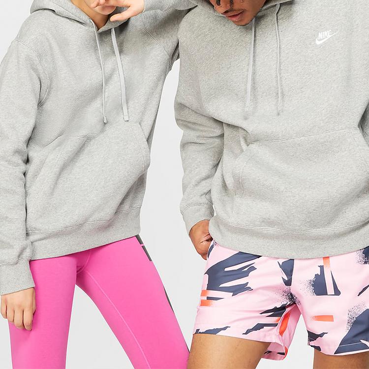 Nike Sportswear Club Fleece Hooded Pullover Sweatshirt Men Tops Charcoal-Heather BV2655-063