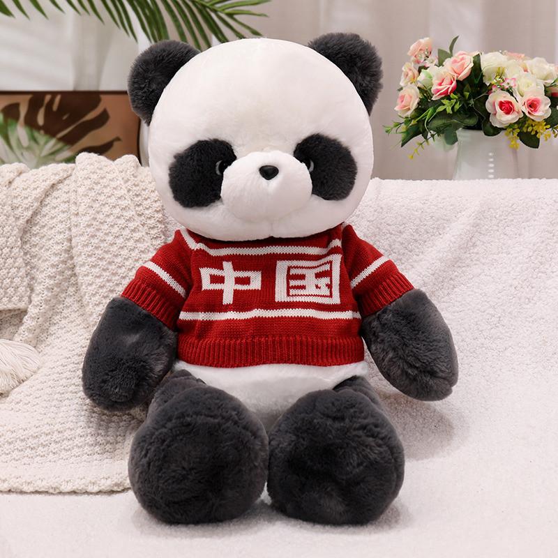 Panda China Delightful Plush Animal Pillow Doll Short Plush Fabric Perfect Gift