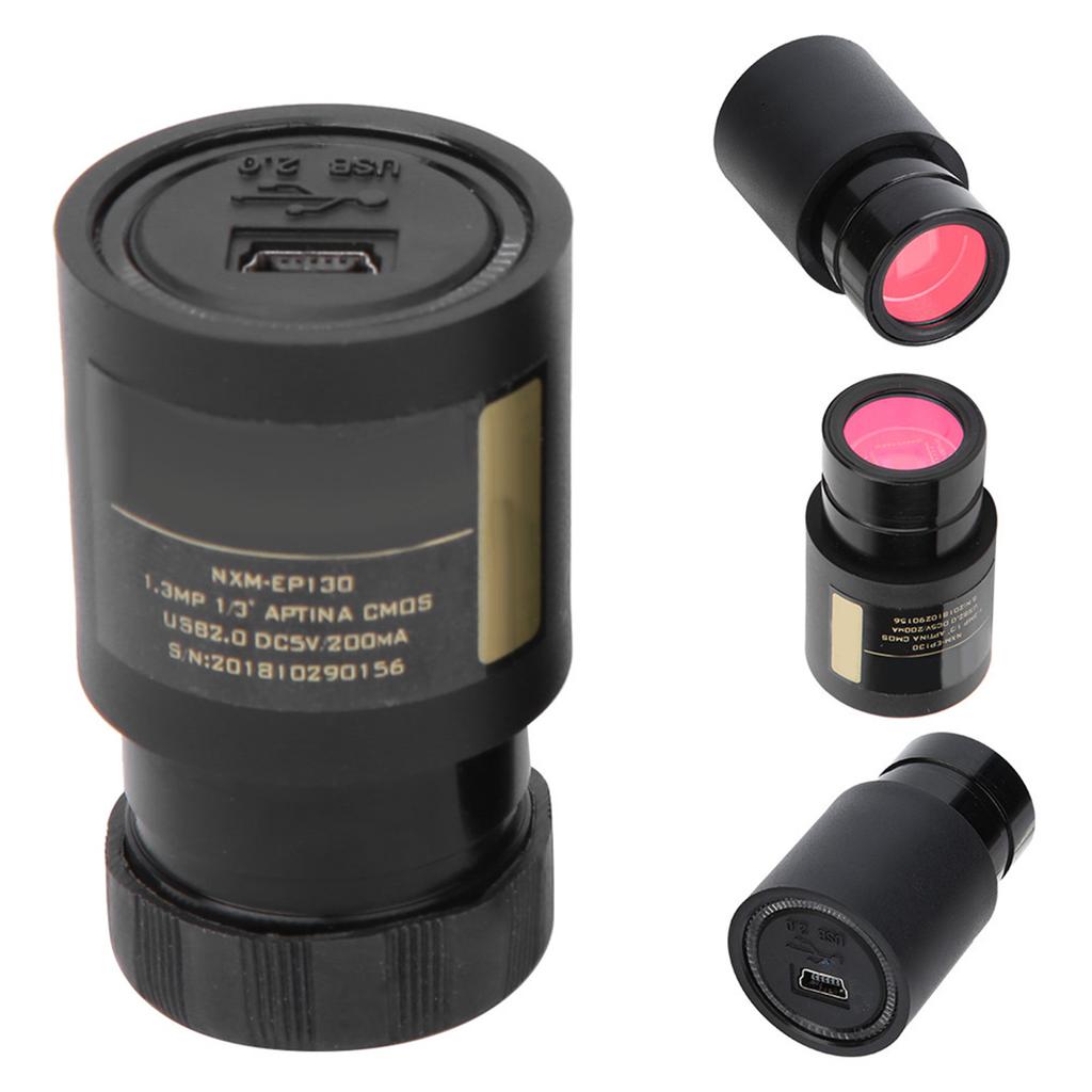 1.3MP USB 2.0 Electronic Eyepiece for 23.2mm 30.0mm 30.5mm Microscope  Drive Free With Two Adapter