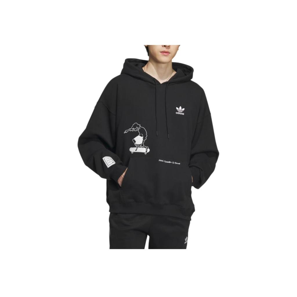 Adidas Originals X YU NAGABA Cozy Daily Casual Hooded Sweatshirt Unisex Classic Black IK4309