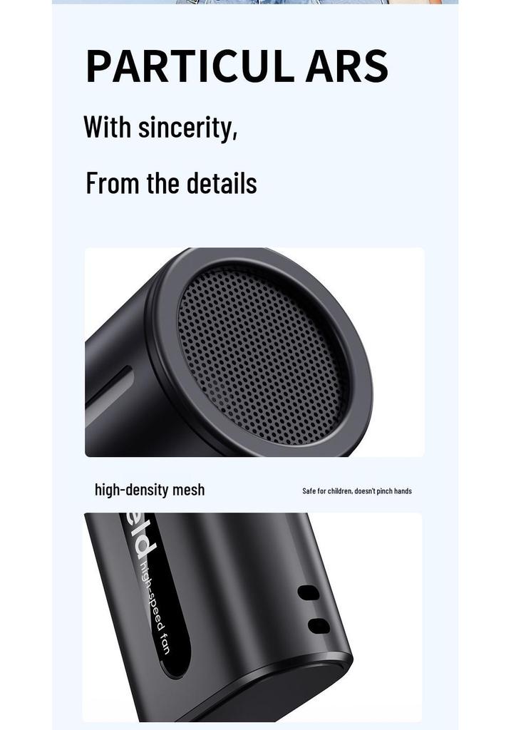 USB Rechargeable Handheld Fan with 100-Speed Digital Display & Stepless Control for High Wind Power