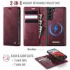 For Samsung Galaxy S22+ 5G Case CASEME C49 Compatible with MagSafe RFID Blocking Detachable Wallet Leather Phone Cover