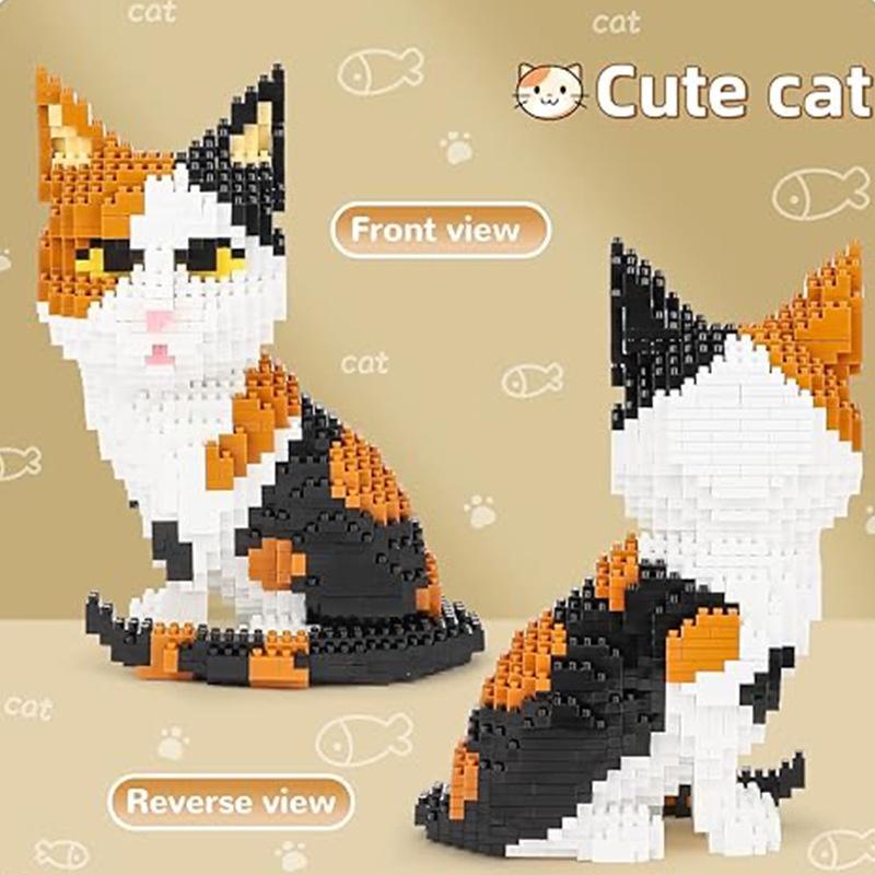 Новые мультяшные креативные игрушки-конструкторы для домашних кошек и собак, обучающие строительные блоки DIY, интерактивные игрушки для родителей и детей, подарки
