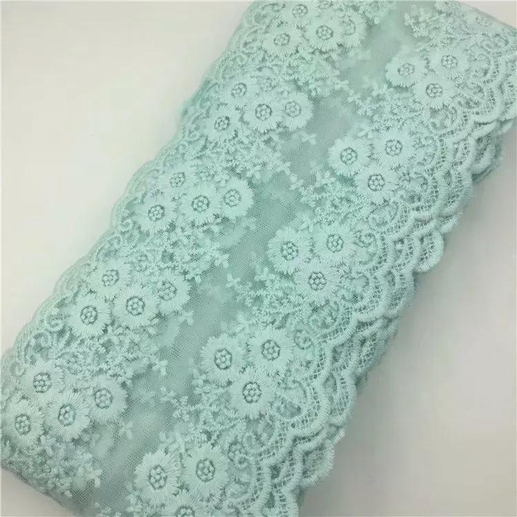 1 Метр Хлопок Цветочная Вышивка Сетка Пэчворк Кружево DIY Одежда Швейная Ткань 12 см Ширина DIY Одежда Шторы Аксессуары Лента