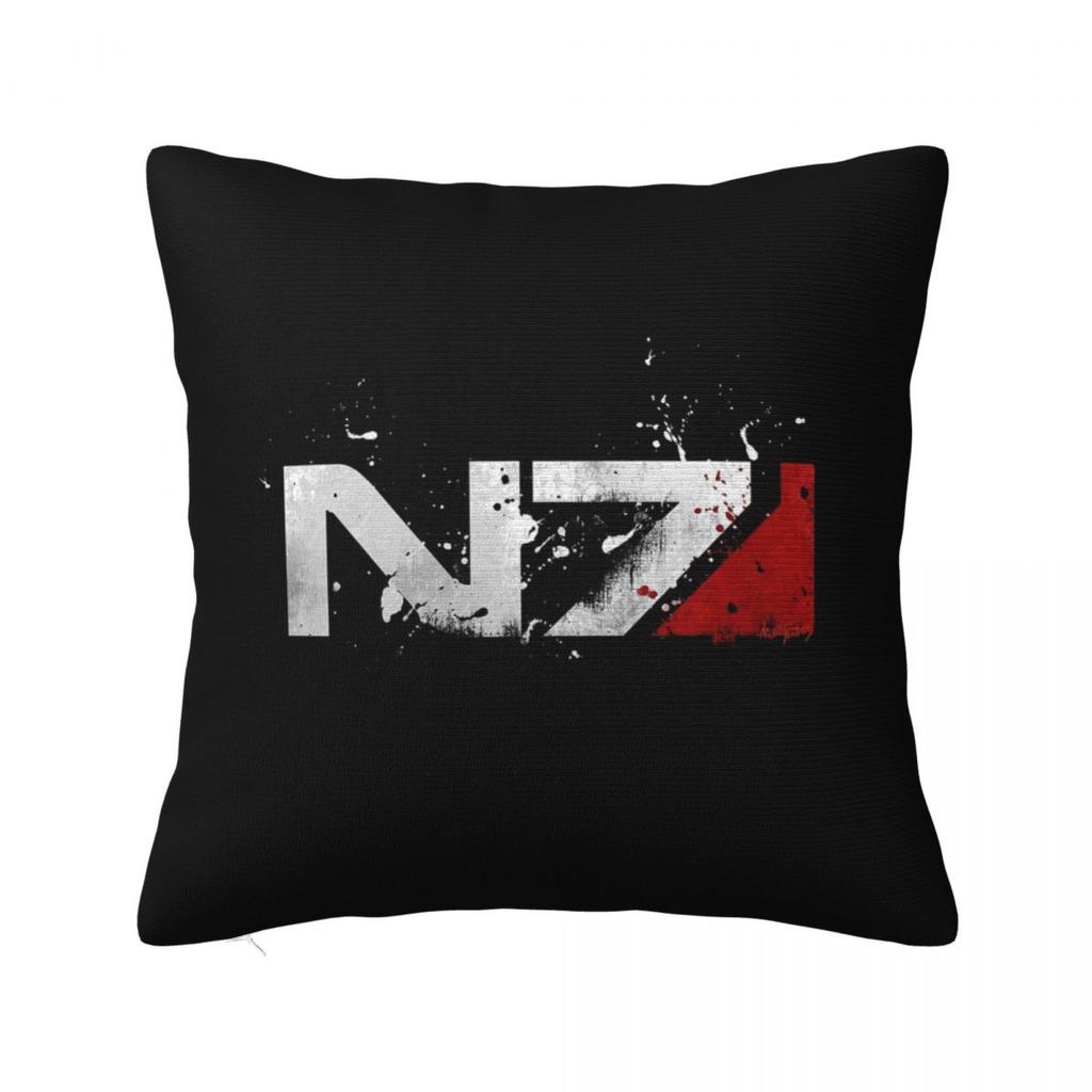 Квадратная наволочка для подушки с эмблемой N7 из Mass Effect, чехол для подушки, чехол для декоративной подушки для дома, спальни, автомобиля