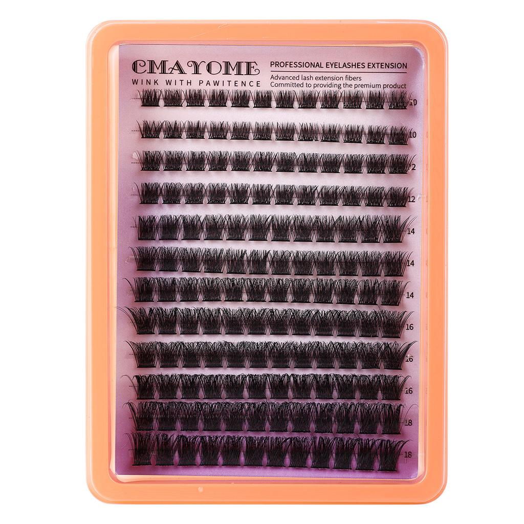 Single Cluster C Curl False Eyelashes Natural Thick Diy Segmented 10-18Mm Eyelashes