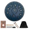 6in Metal Tongue Drum Mini 11-Tone Hand Pan Drums with Drumsticks Percussion Musical Instruments