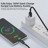 Кабель Toocki 7A USB Type C для Huawei Honor 100W/66W Быстрая зарядка Зарядное устройство USB C Кабель для передачи данных Для Poco Oneplus Samsung
