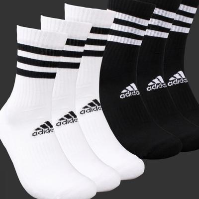 adidas 3S 3S CuShion 3 Pack Sport Socks Women Men S Golf