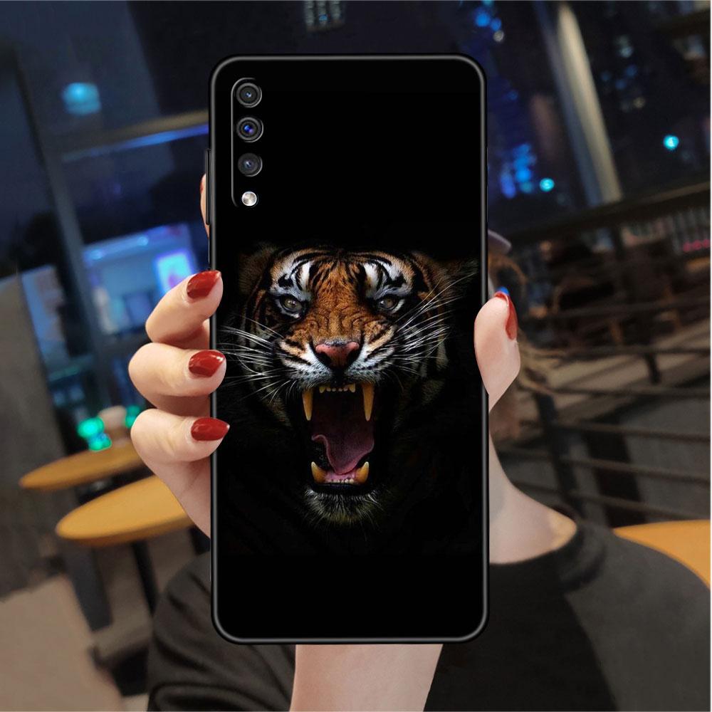 Чехол с изображением волка, собаки, кошки, птицы, льва, тигра, животного для Samsung Galaxy A50 A02s M31 A70 A30 A10 A20e A40 A10s M30s M51, черный чехол для телефона