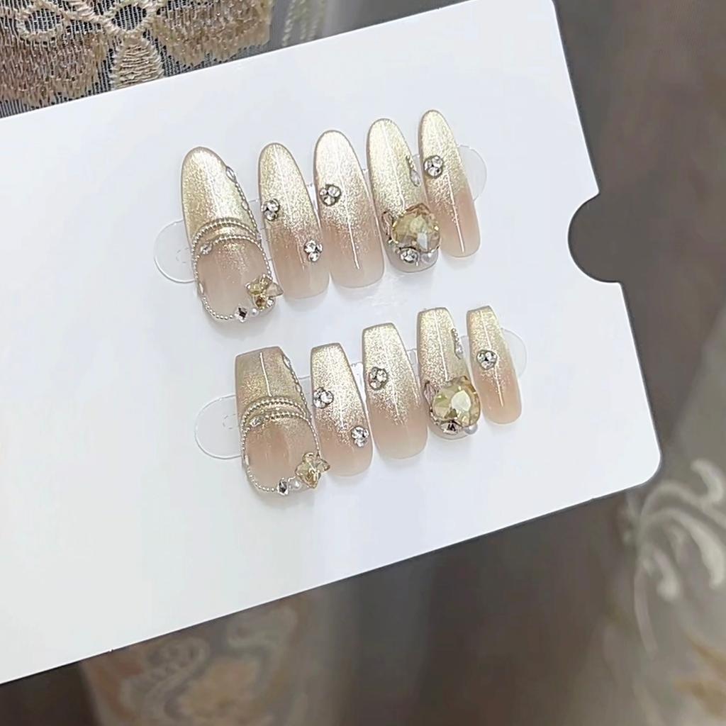 Чистая ручная работа Фототерапия Носит Цзя Цю Ши Готовое изделие Многоразовые патчи для нейл-арта