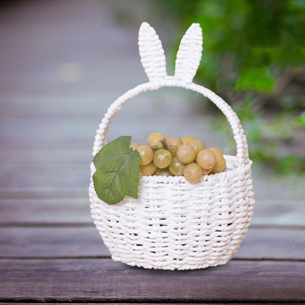 Корзина ручной работы с ушками для продуктов и пикника