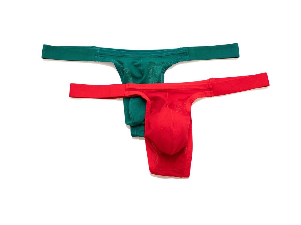 Мужские трусы-стринги с низкой посадкой, U-образным карманом для поддержки, дышащие