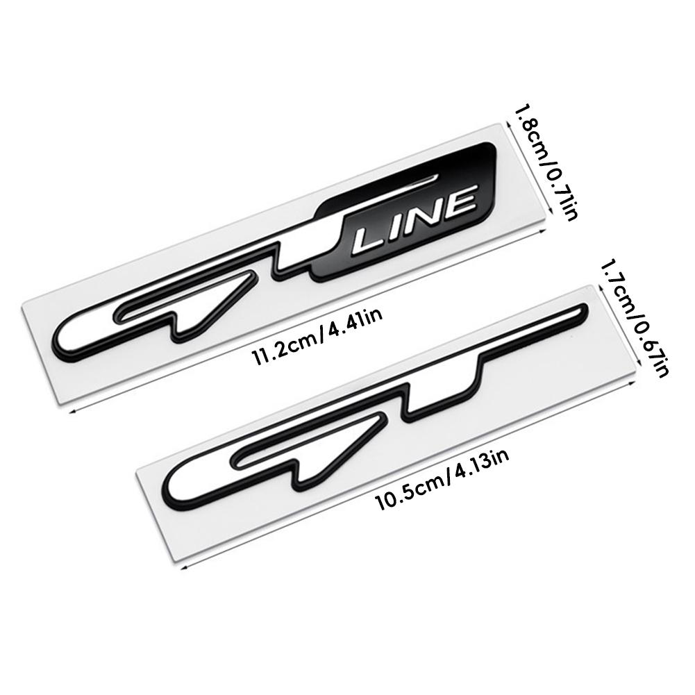 3D Chrome Car Letters GT Line Sticker Emblem Logo For Ceed Picanto K5 Stonic Optima Sportage GT Line Badge Decal Accessories