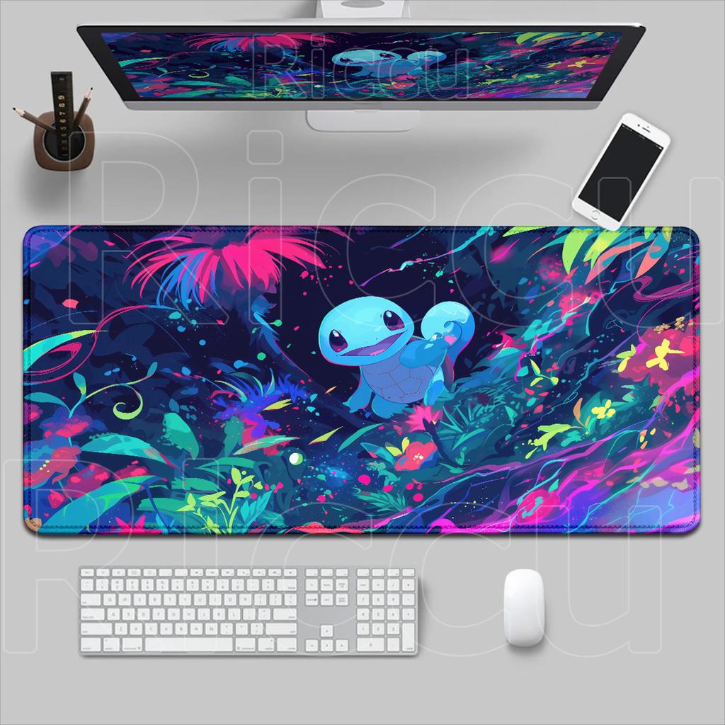 XXL Gaming Laptop Office Convenient Mousepad HD Printing squirtle Anime Desk Carpet Large Lock Edge Pokemon PC Keyboard Tablemat