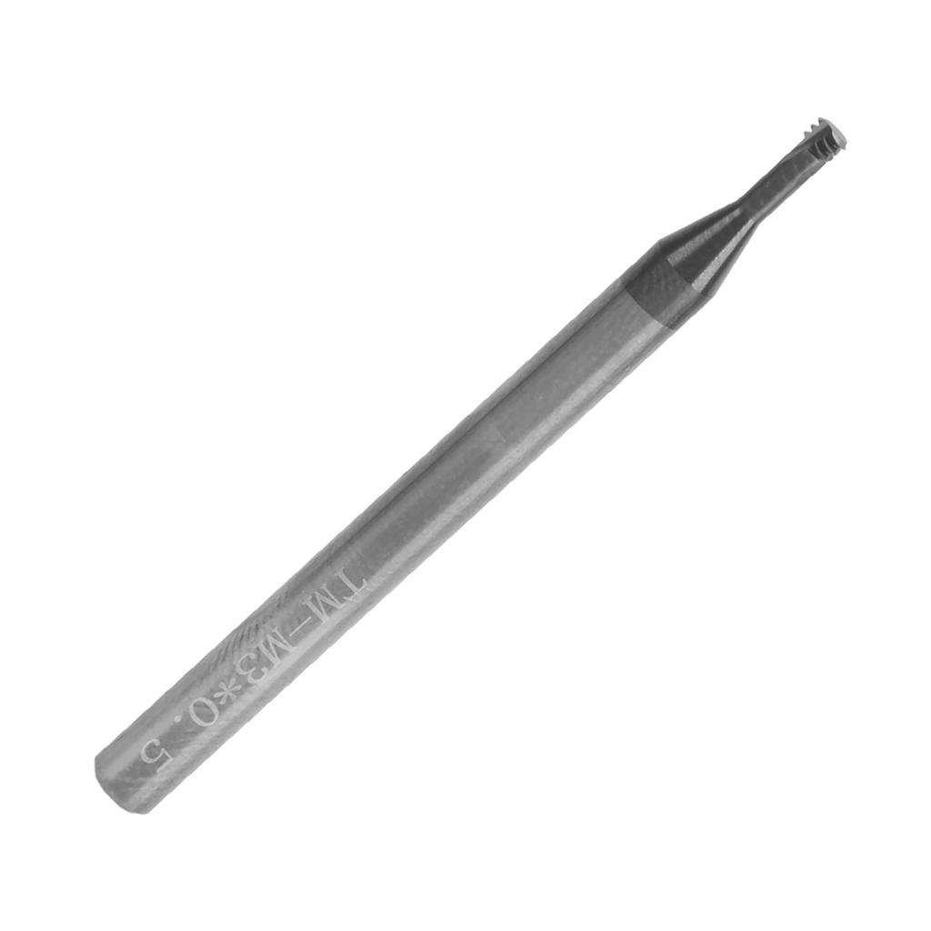 Резьбовая фреза 3 зуба метрическая 60 градусов вольфрамовая сталь ручной инструмент с ЧПУ M3x0.5xD4x50