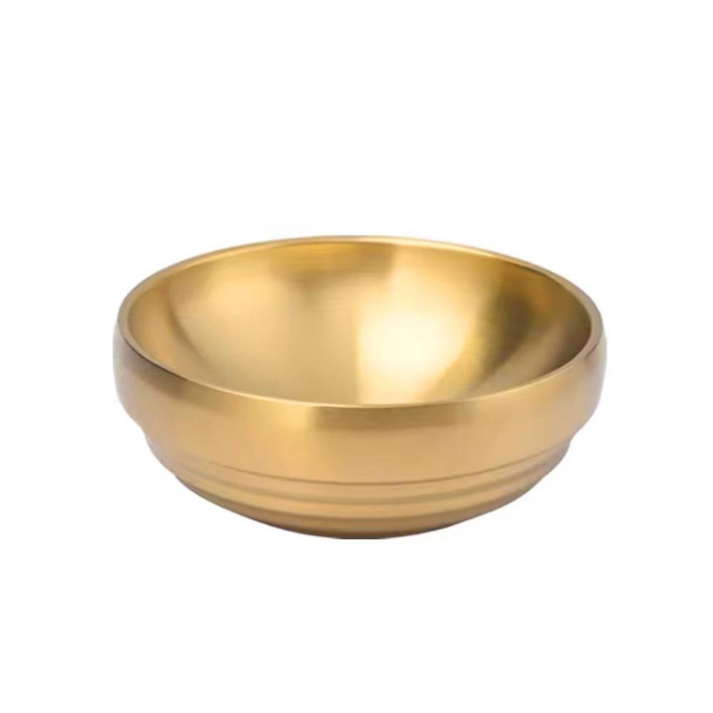 Large Capacity Korean Stainless Steel Bowl Double Layer Soup Bowls Cold Noodles Bowl Roast