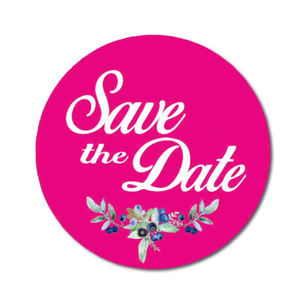 Darling Souvenir 1,6 дюйма круглые черные ботанические цветочные наклейки Save The Date Wedding Seal-45