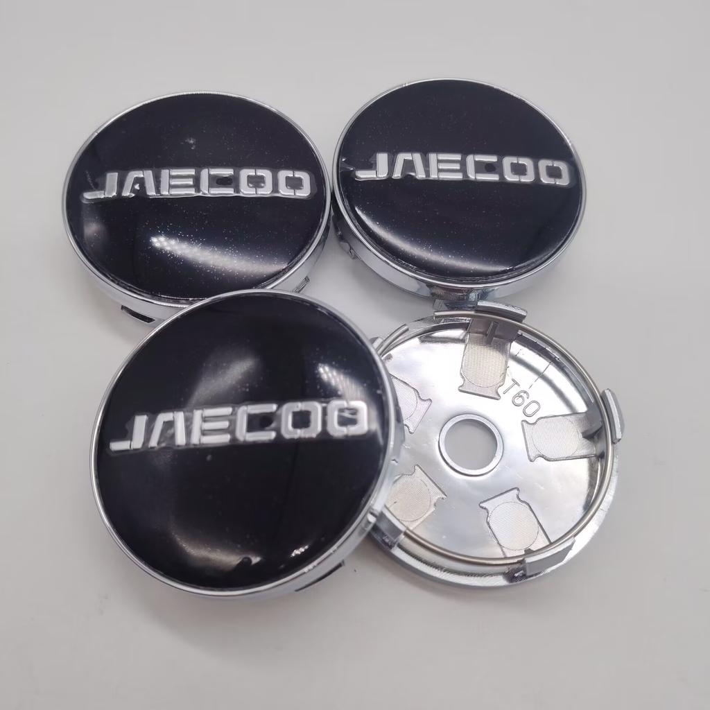 4Pcs/lot 60mm 56mm(I.D) JAECOO Logo Car Wheel Center Hub Caps Car Styling Emblem Badge Wheel Center Cap Label Auto Accessories