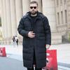 Autumn and Winter European and American Men's Leisure Fashion Oversized Stand Collar Extended Knee Down Jacket Warm Jacket