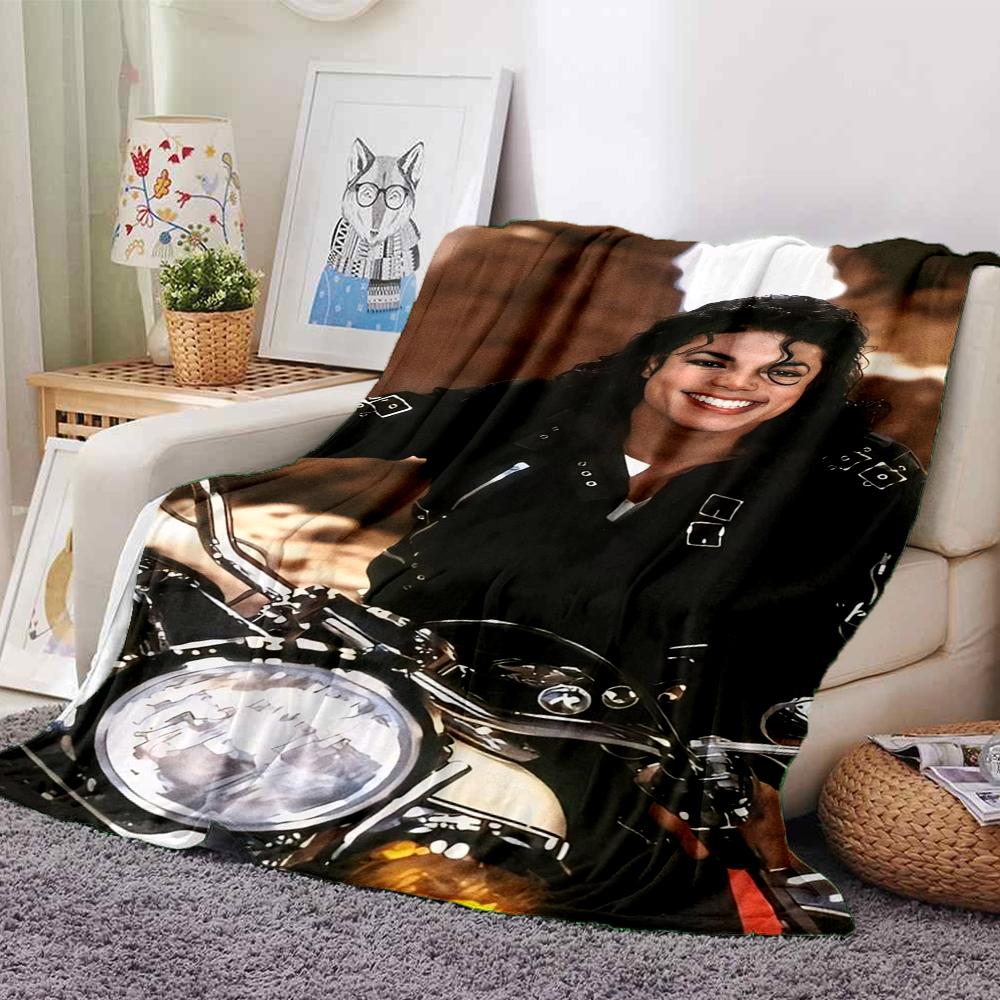 1Pc Michael Jackson Motorcycle Blanket Soft Throw Blanket For Home Bedroom Bed Sofa Travel Office Solid Christmas Blanket