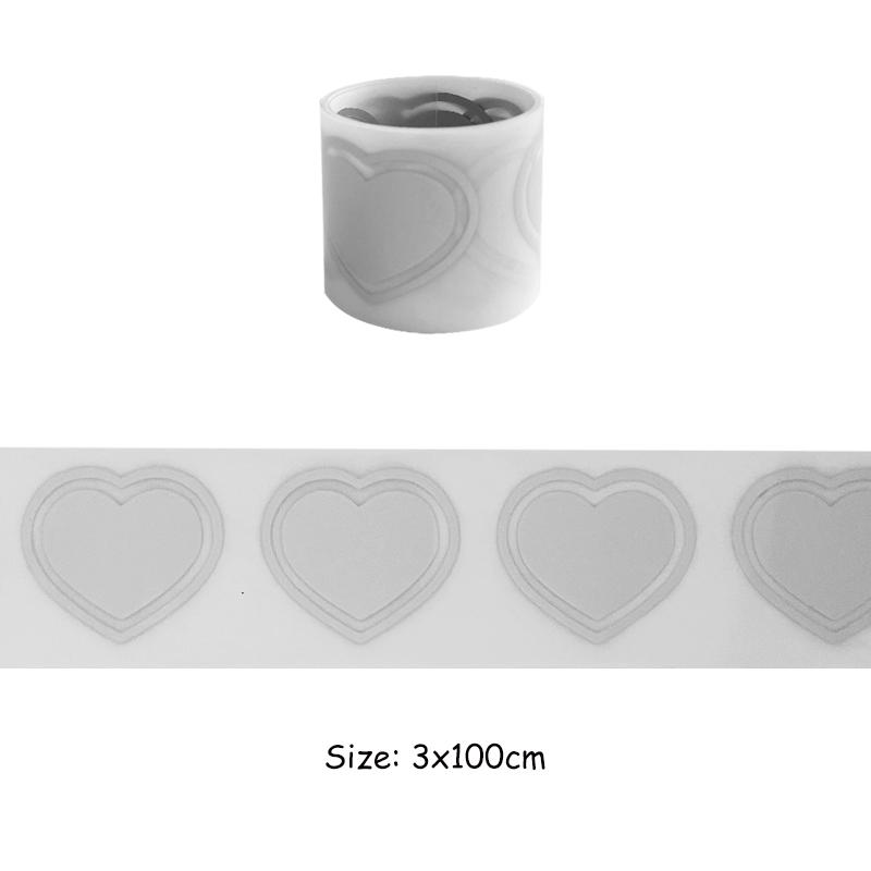 Small Heart Iron-On Transfers For Clothing Silver Vinyl Film Clothes Stickers Parches Ropa Diy T-Shirt Reflective Tape Patch
