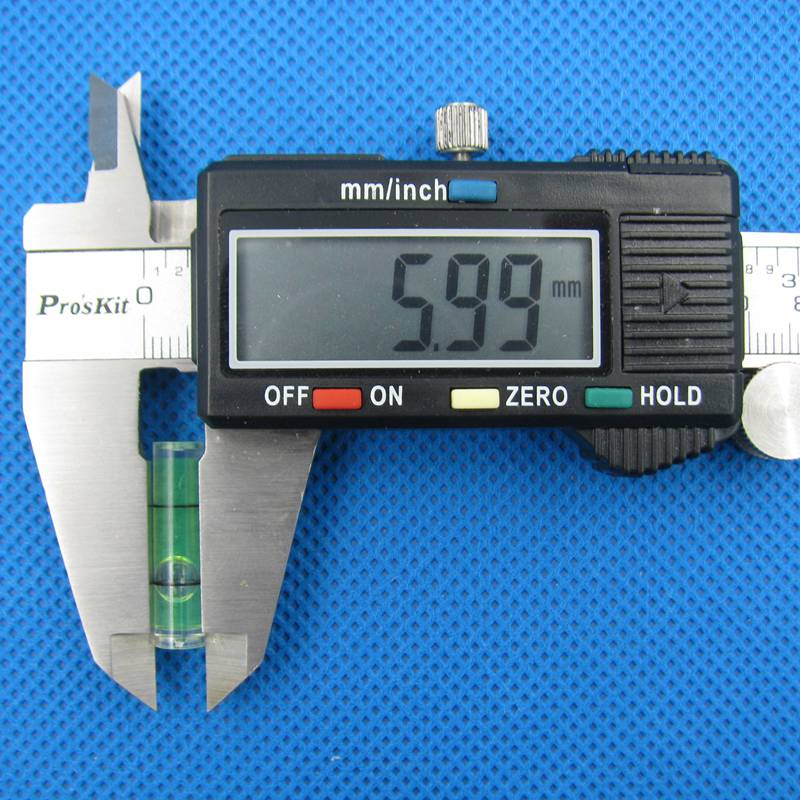 20 Штук/Лот 6*24мм Акриловый Пузырьковый уровень Уровень воды Мини спиртовой уровень измерительный инструмент