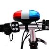Bike Flashlight Headlamp 6 LED 4 Sounds Horn Bell Ring Police Car Light Trumpet For Bike Bicycle