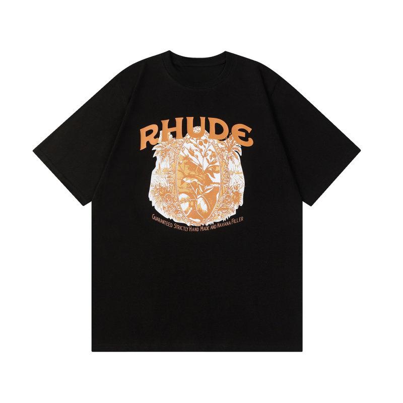 Top Trendy Brand Rh American Ude High Street Logo Print Summer New Vintage Round Neck Shortsleeved Tshirt Unisex And Unisex
